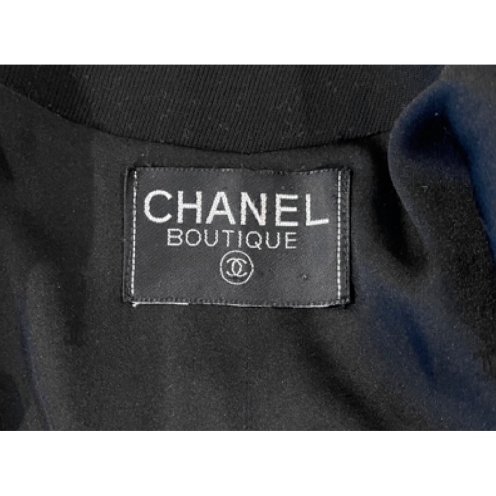 ✨Vintage CHANEL 1994 Collection CC Logo Black Wool Suit Jacket Blazer Coat - Picture 15 of 16